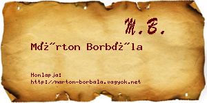 Márton Borbála névjegykártya